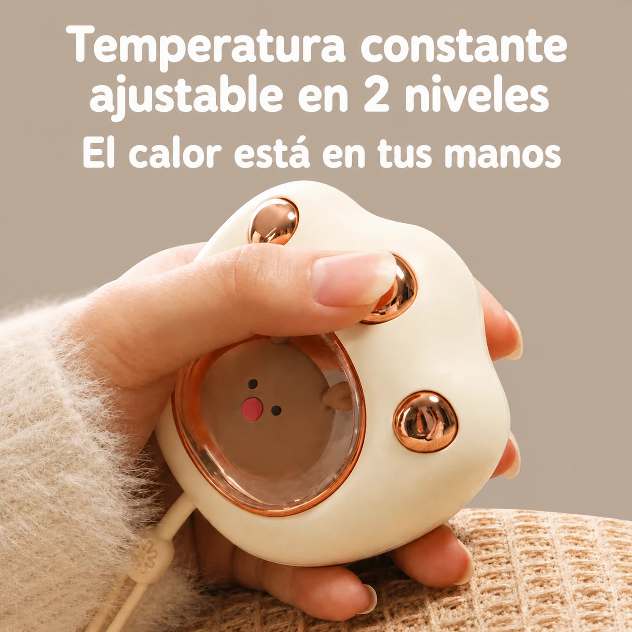 Pawzy™ Pack x2 — Calentadores de Manos USB con Diseño de Patita