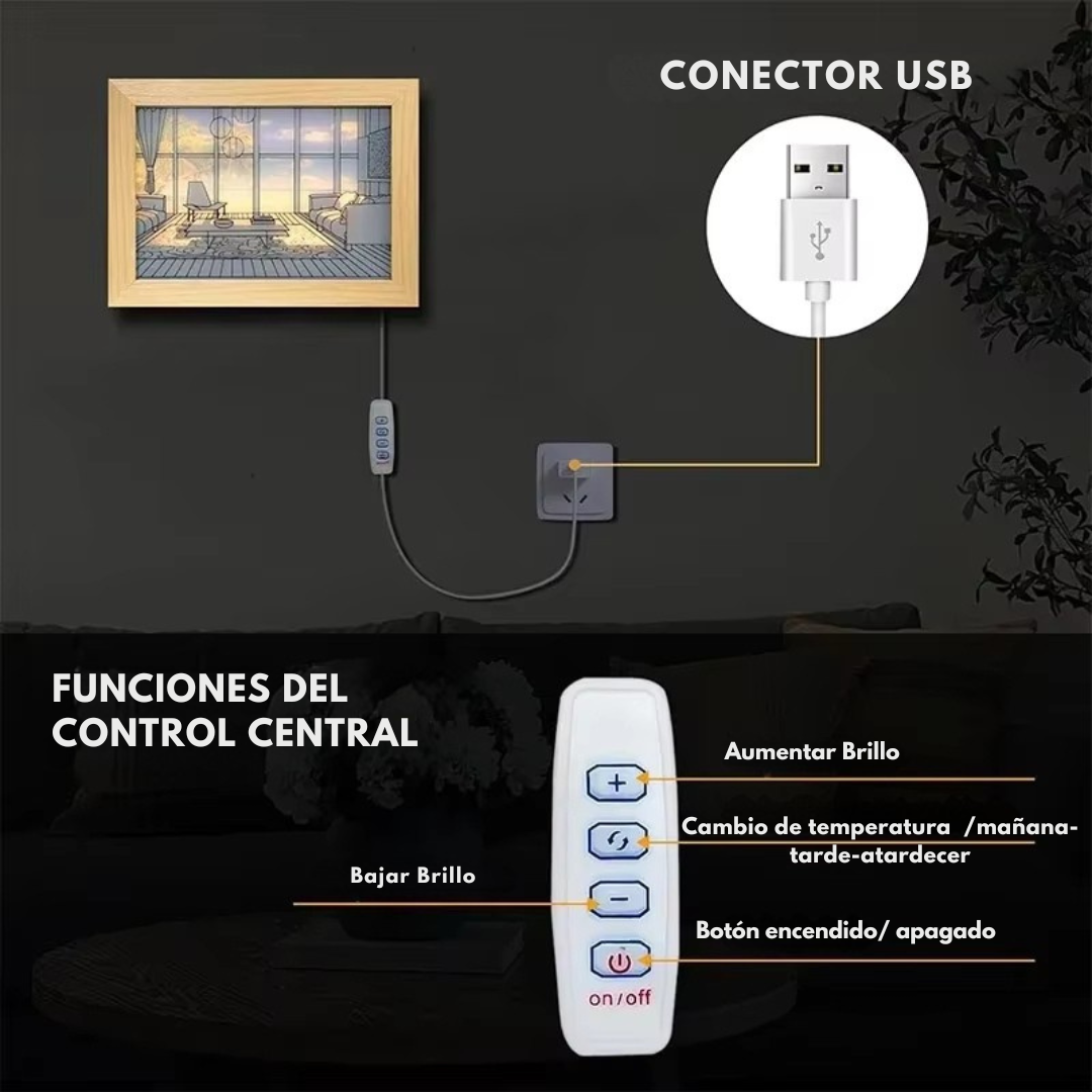 Cuadro de Luz Ambiente - Decorativo y limunioso para tu espacio.