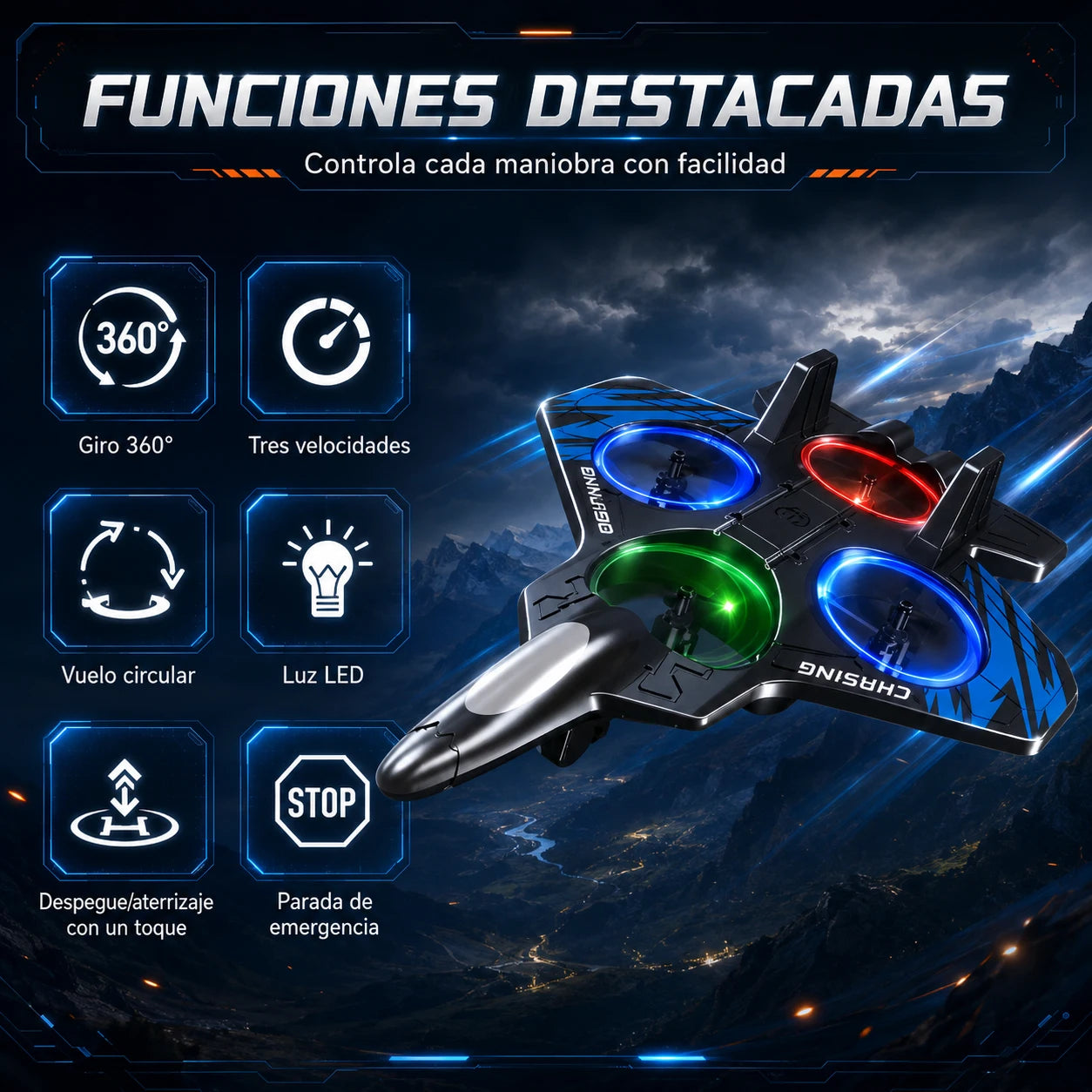 Dron Avion De Combate Con Control Remoto