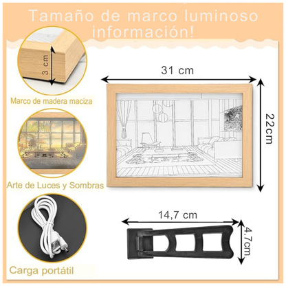 Cuadro de Luz Ambiente - Decorativo y limunioso para tu espacio.