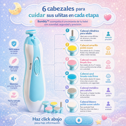 Bumbly™ - Lima De Uñas Para Bebe 6 en 1