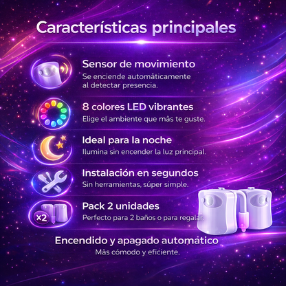 LumiLoo™ - Pack 2 Luces con Sensor para Inodoro