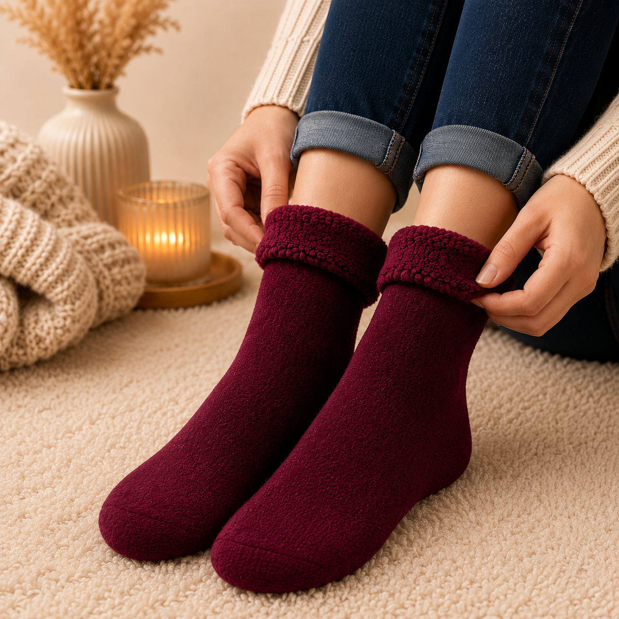 CozyFeet™ - Pack 6 Pares de Calcetines Térmicos Suaves.