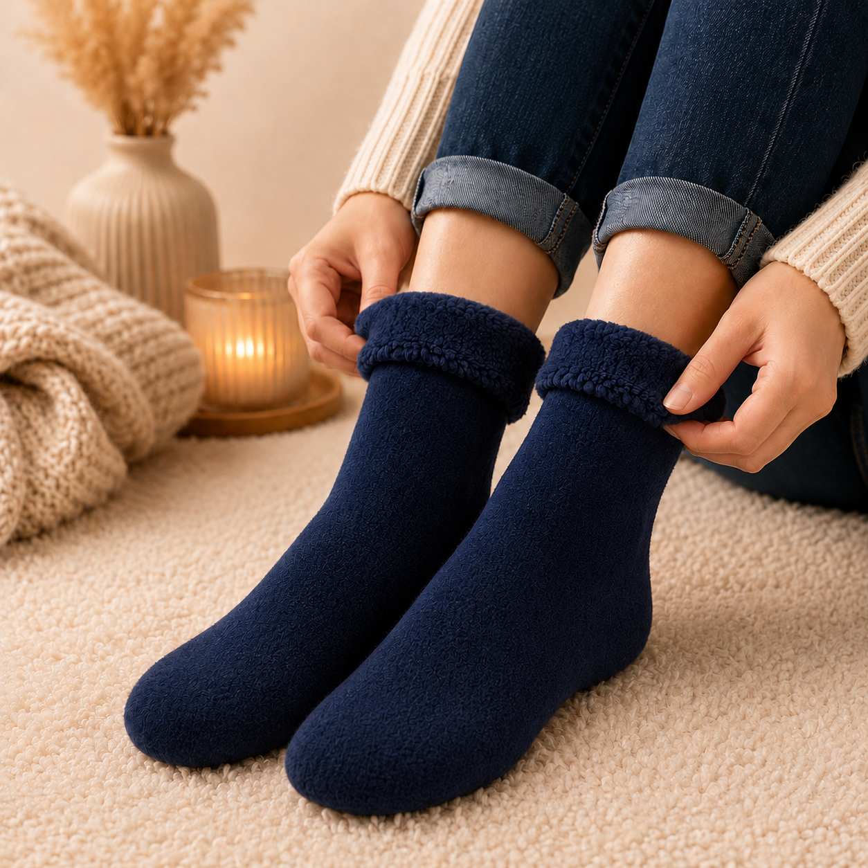 CozyFeet™ - Pack 6 Pares de Calcetines Térmicos Suaves.