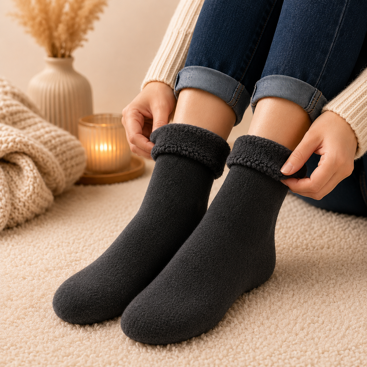 CozyFeet™ - Pack 6 Pares de Calcetines Térmicos Suaves.