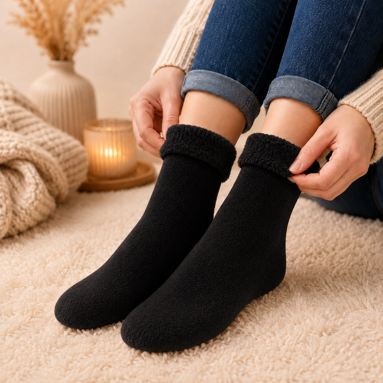 CozyFeet™ - Pack 6 Pares de Calcetines Térmicos Suaves.