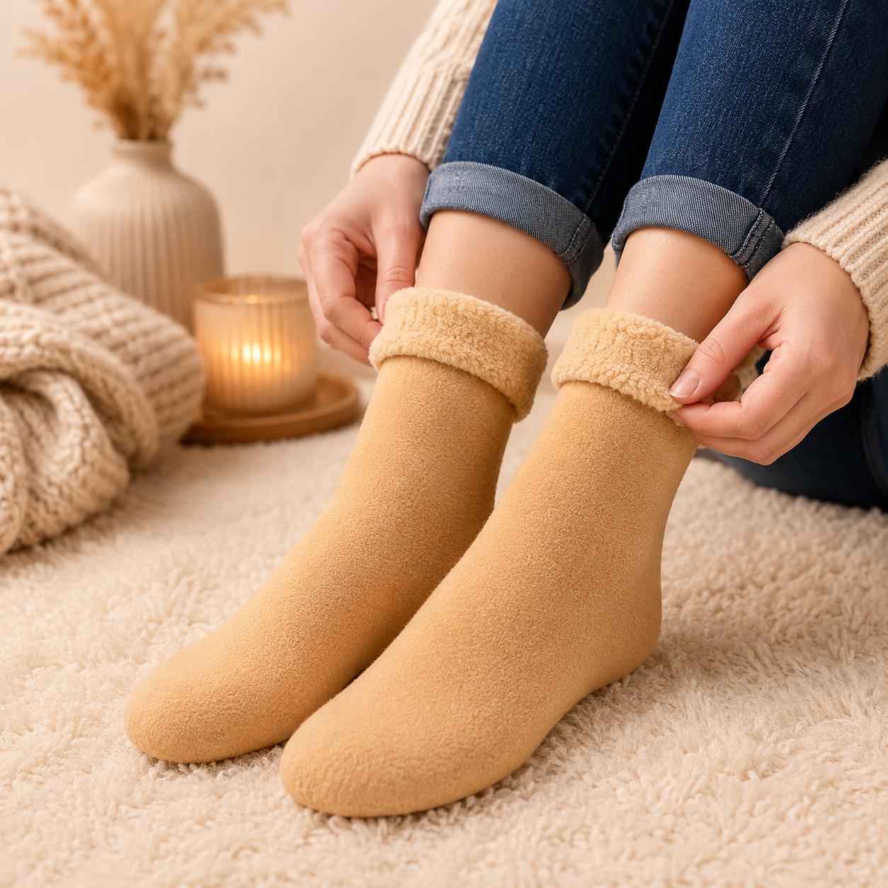 CozyFeet™ - Pack 6 Pares de Calcetines Térmicos Suaves.