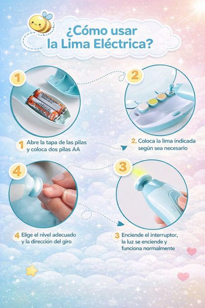 Bumbly™ - Lima De Uñas Para Bebe 6 en 1