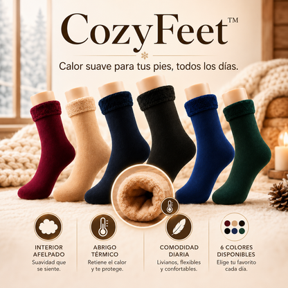 CozyFeet™ - Pack 6 Pares de Calcetines Térmicos Suaves.
