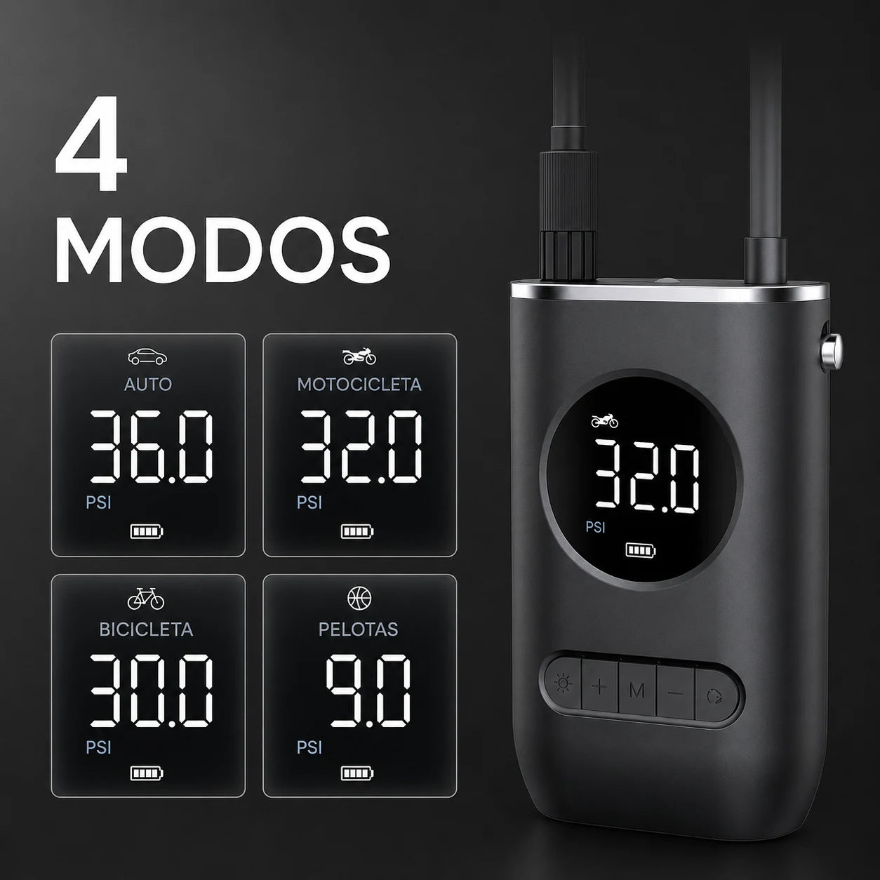 PressGo™ - Compresor de Aire Mini Eléctrico Portátil