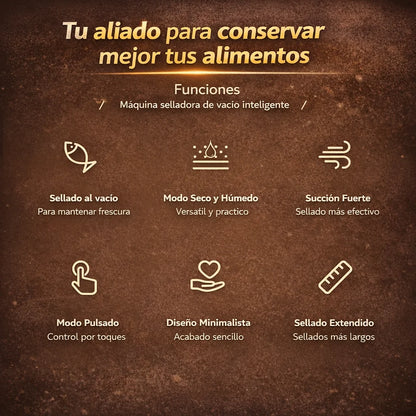 Vakoo™ - Sellador al Vacío Fácil y Rápido + Rollo Bolsa 5 Metros